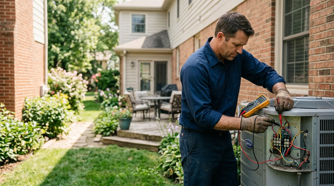HVAC technician working near Wichita, KS